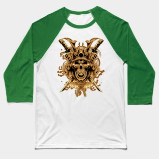 Skull samurai Baseball T-Shirt